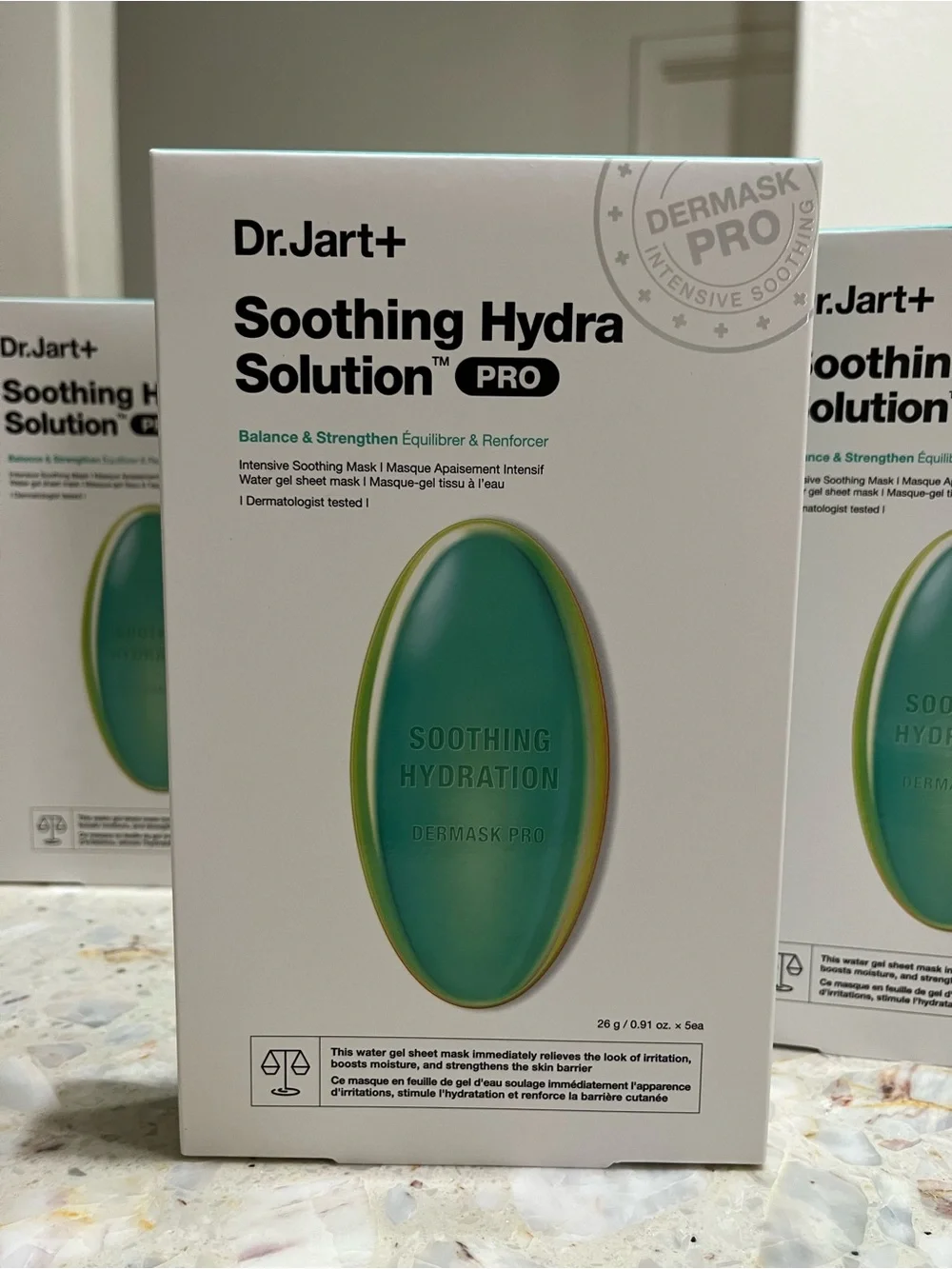 Bundle 5 boxes Dr Jart+ Soothing Hydra Solution Pro Mask Sheet 5PCS.